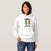 フォルツァアズーリイタリア国旗のサッカー パーカ (正面フル)