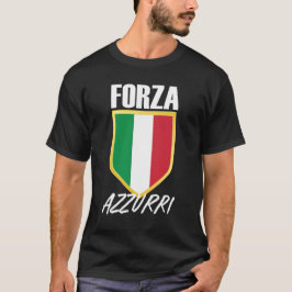 フォルツァアズーリイタリア国旗のサッカー Tシャツ