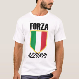 フォルツァアズーリイタリア国旗のサッカー Tシャツ