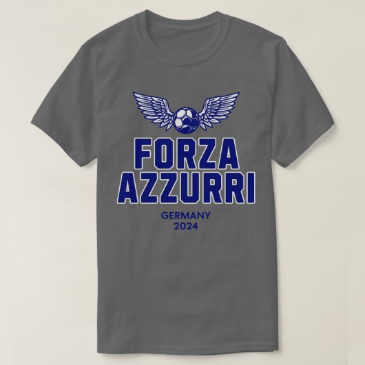 フォルツァアズーリGermany 2024ユーロ Tシャツ (デザイン正面)