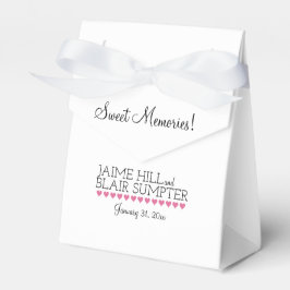 フォルドバーケーキバッグタイポグラフィピンクハート フェイバーボックス