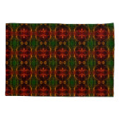 フォルマス、"trasos vermelhos flutuam", em fundo verde 枕カバー (裏面-左)