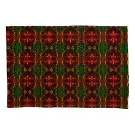 フォルマス、"trasos vermelhos flutuam", em fundo verde 枕カバー