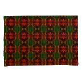 フォルマス、"trasos vermelhos flutuam", em fundo verde 枕カバー (正面右)