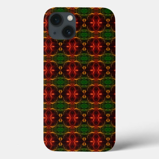 フォルマス、"trasos vermelhos flutuam", em fundo verde Case-Mate iPhoneケース (裏面)