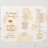 フォル葉グ結婚式 プログラムテンプレート (正面/裏面)