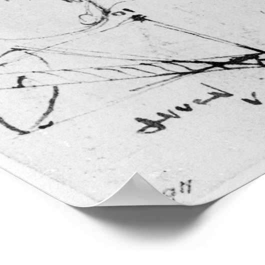 フォル。46v、Codex Forster III、1480s-1494から ポスター (角)