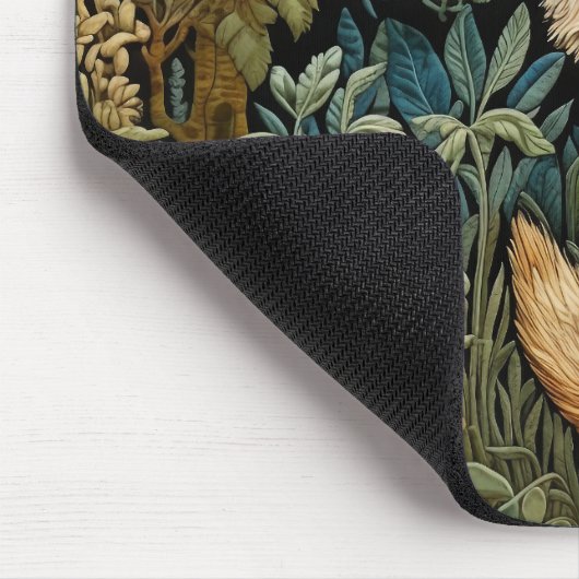 フォレお洒落ストキツネヴィンテージ植物学フローラ マウスパッド (コーナー)