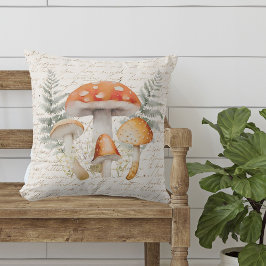 フォレお洒落ストキノコヴィンテージファームハウス クッション
