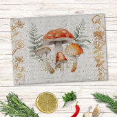 フォレお洒落ストキノコヴィンテージレターファームハウス カッティングボード