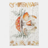 フォレお洒落ストキノコヴィンテージレターファームハウス キッチンタオル (縦)