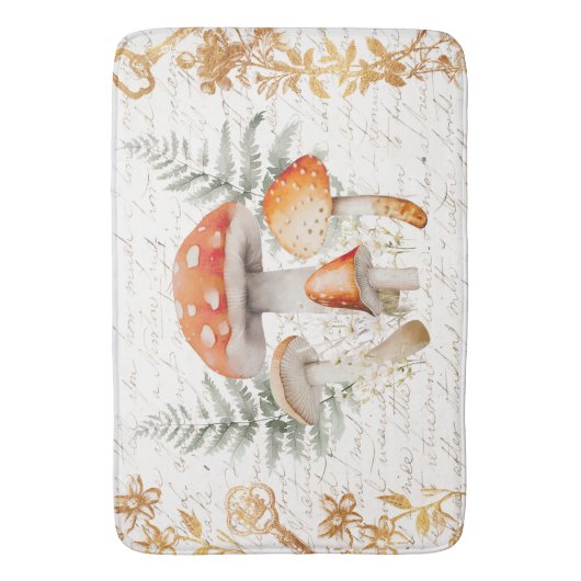 フォレお洒落ストキノコヴィンテージレターファームハウス バスマット (正面縦)