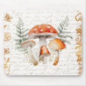 フォレお洒落ストキノコヴィンテージレターファームハウス マウスパッド (正面)