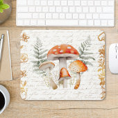 フォレお洒落ストキノコヴィンテージレターファームハウス マウスパッド