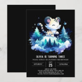 フォレお洒落ストタイガー誕生日 招待状 (正面/裏面)