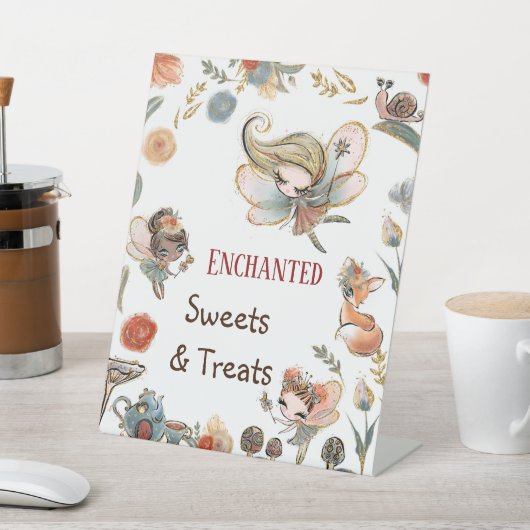 フォレお洒落ストフェアリー誕生日スイーツアンドトリート 台座サイン (インサイチュ)