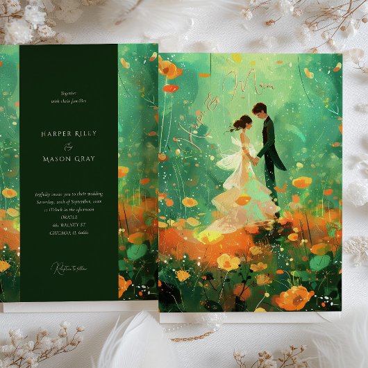 フォレお洒落スト結婚式招待状 招待状