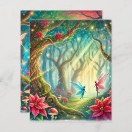 フォレお洒落スト&ポインセチアのスクラップブック紙