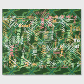 フォレはっきりしたストグリーンユニオン ラッピングペーパー (フラット)