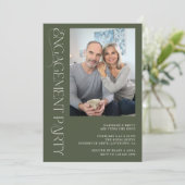 フォレエレガントストグリーン2フォト婚約パーティ 招待状 (スタンド正面)