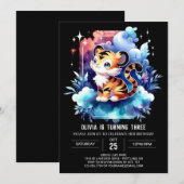 フォレエレガントストタイガー誕生日 招待状 (正面/裏面)