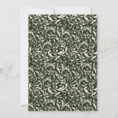 フォレエレガントビクトリアンストグリーンフローラ結婚ズ 招待状 (裏面)