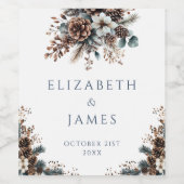 フォレエレガント素朴ストフローラピ結婚ネコン ワインラベル (シングルラベル)