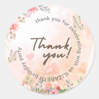 フォレカラフルスト蝶プリンセスガールズ ラウンドシール