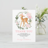 フォレガーリーストディアファウンウッドランドグリーンベビー サンキューカード (スタンド正面)
