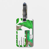 フォレスぶら下がったトのナマケモノと情報ラゲッジタグ ラゲッジタグ (裏面縦)