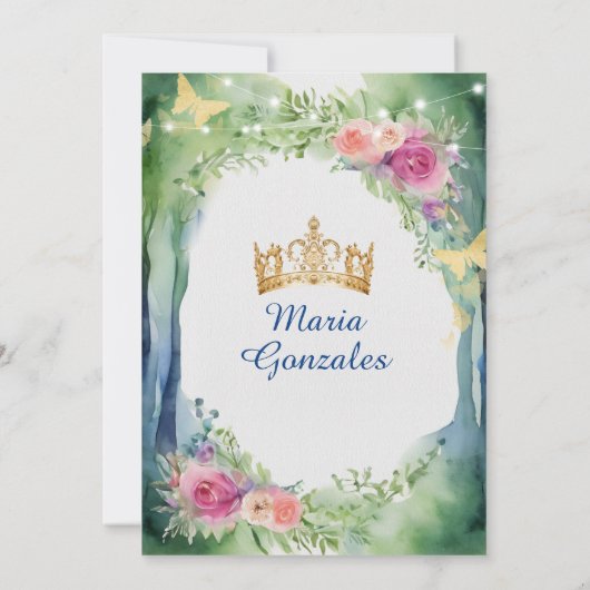 フォレスエレガントネイビーブルードレスフローラキンセアニラ 招待状 (裏面)