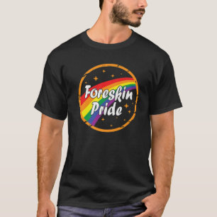 フォレスキンプライドゲイレインボーLGBT LGBTQカラーグラフィック Tシャツ