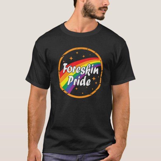 フォレスキンプライドゲイレインボーLGBT LGBTQカラーグラフィック Tシャツ (正面)