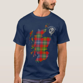 フォレスター氏族 タータン マップ & クレスト Tシャツ
