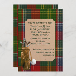フォレスター·プレイド·グルームズ·ゴルフ·パーティの招待状 招待状