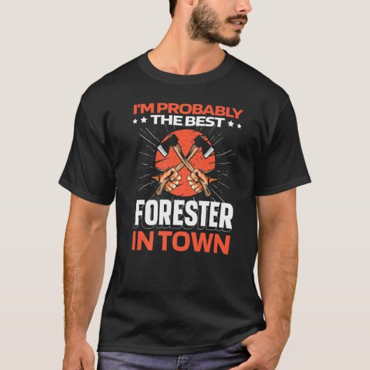 フォレスターAx - Timberjack Logger Lumberjack Premiu Tシャツ (正面)