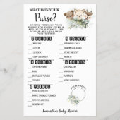 フォレストあなたの財布の赤ちゃんシャワーゲームカードに何がある チラシ (正面)