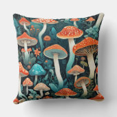 フォレストお洒落マッシュルームイラストレーション クッション (裏面)