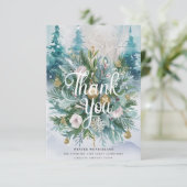 フォレストかわいらし感謝ハッピーホリデー サンキューカード (スタンド正面)