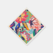 フォレストとバラ スタンダードカクテルナプキン (角)