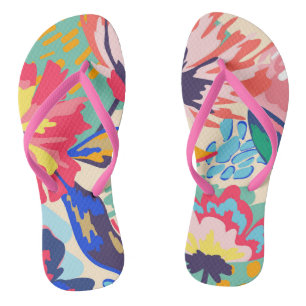 フォレストとバラ ビーチサンダル