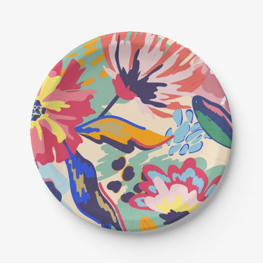 フォレストとバラ ペーパープレート (正面)