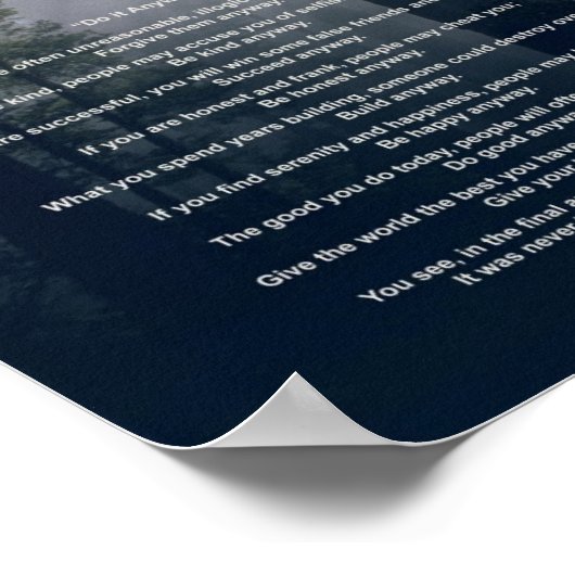 フォレストと太陽とにかく実行 ポスター (角)