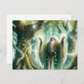 フォレストに保護の魔法をキャスト ポストカード (正面/裏面)