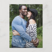 フォレストのおもしろい写真結婚式の日付の保存 ポストカード (正面)