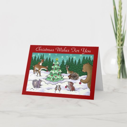 フォレストのクリスマス-グリーティングカード シーズンカード (正面)