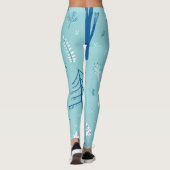 フォレストのドードル：クリエイティブのシームレスなパターン レギンス (裏面)