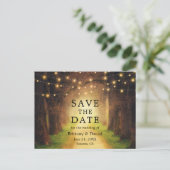 [フォレストのパス素朴の日付文字列のライトを保存] 案内ポストカード (スタンド正面)