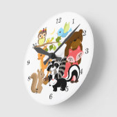 フォレストの友だち ラウンド壁時計 (傾斜)