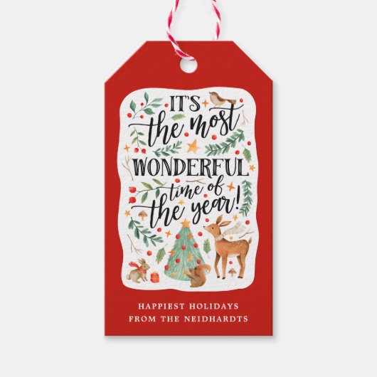 フォレストの友だち |白 |休日 ギフトタグ (正面)